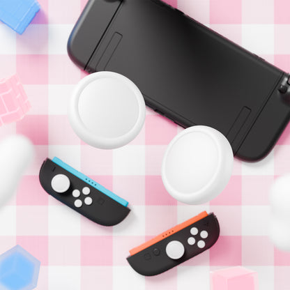 PlayVital Nintendo Switch 2（2025）対応 シリコンボタンカバー＆親指グリップセット Joycon2対応 ABXY・方向ボタン用カラフルキャップ＆ジョイスティックカバーセット【ホワイト】