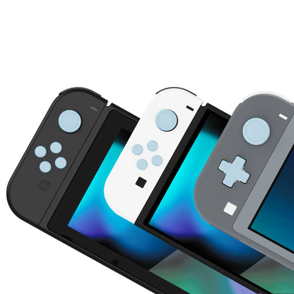 PlayVital シリコンボタンカバーやサムグリップセットSwitch/有機el/Switch Lite対応用、ABXY方向キーボタンキャップ、Switch Lite用 Dパッドボタンキャップ【スカイブルー】