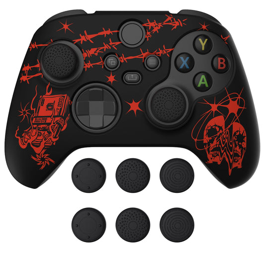 PlayVital Sin Source Silicone Cover Skin wtih Thumb Grip Caps for Xbox Series X/S Controller - BLX3028 PlayVital