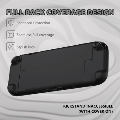 PlayVital Nintendo Switch 2（2025）対応ハードカバー 保護ケース 付けたままドックに対応 折りたたみ式スタンド＆親指グリップ付き【ブラック】
