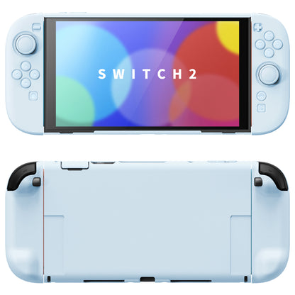 PlayVital Nintendo Switch 2（2025）対応ハードカバー 保護ケース 付けたままドックに対応 折りたたみ式スタンド＆親指グリップ付き【ヘブンブルー】