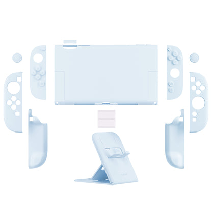 PlayVital Nintendo Switch 2（2025）対応ハードカバー 保護ケース 付けたままドックに対応 折りたたみ式スタンド＆親指グリップ付き【ヘブンブルー】