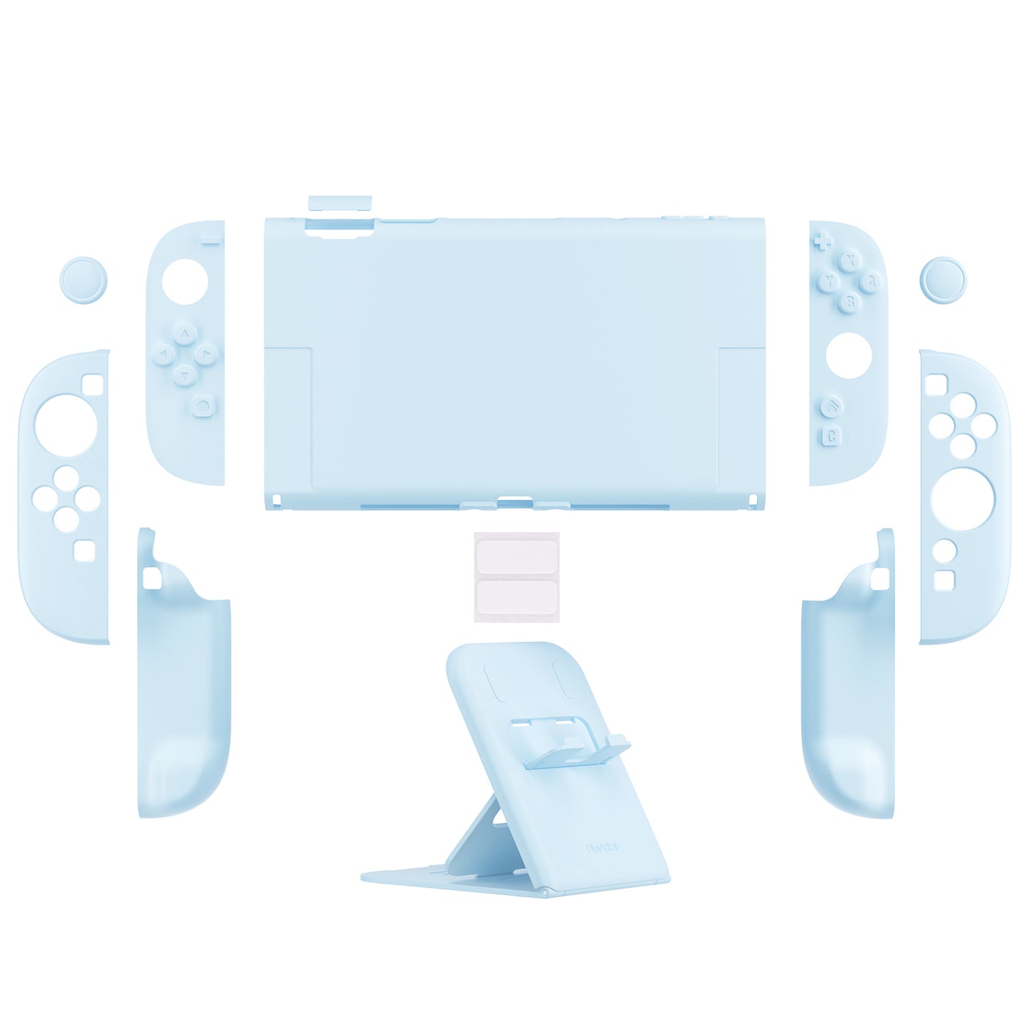 PlayVital Nintendo Switch 2（2025）対応ハードカバー 保護ケース 付けたままドックに対応 折りたたみ式スタンド＆親指グリップ付き【ヘブンブルー】