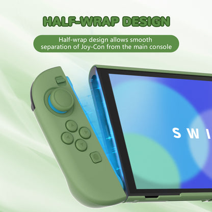 PlayVital Nintendo Switch 2（2025）対応ハードカバー 保護ケース 付けたままドックに対応 折りたたみ式スタンド＆親指グリップ付き【抹茶グリーン】