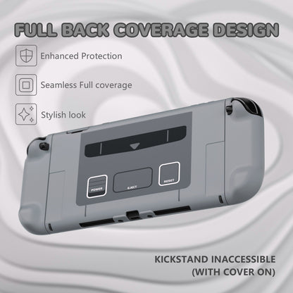 PlayVital Nintendo Switch 2（2025）対応ハードカバー 保護ケース 付けたままドックに対応 折りたたみ式スタンド＆親指グリップ付き【SFC SNES Classic EUスタイル】