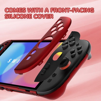 PlayVital Nintendo Switch 2（2025）対応ハードカバー 保護ケース 付けたままドックに対応 折りたたみ式スタンド＆親指グリップ付き【スカーレットレッド】