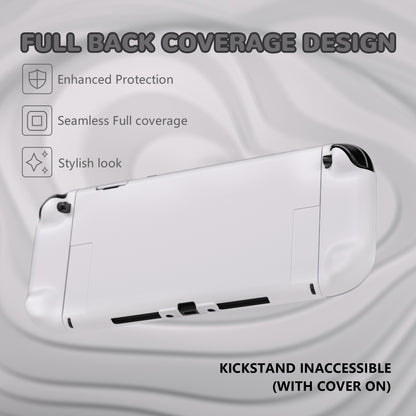 PlayVital Nintendo Switch 2（2025）対応ハードカバー 保護ケース 付けたままドックに対応 折りたたみ式スタンド＆親指グリップ付き【ホワイト】