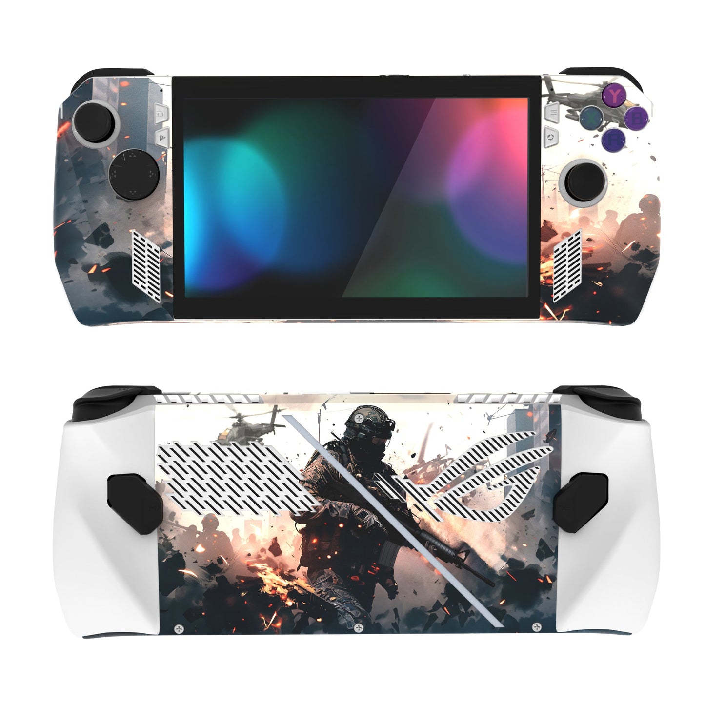 PlayVital Solitary Vanguard Custom Stickers Vinyl Wraps Protective Skin Decal for ROG Ally Handheld Gaming Console - RGTM026 PlayVital