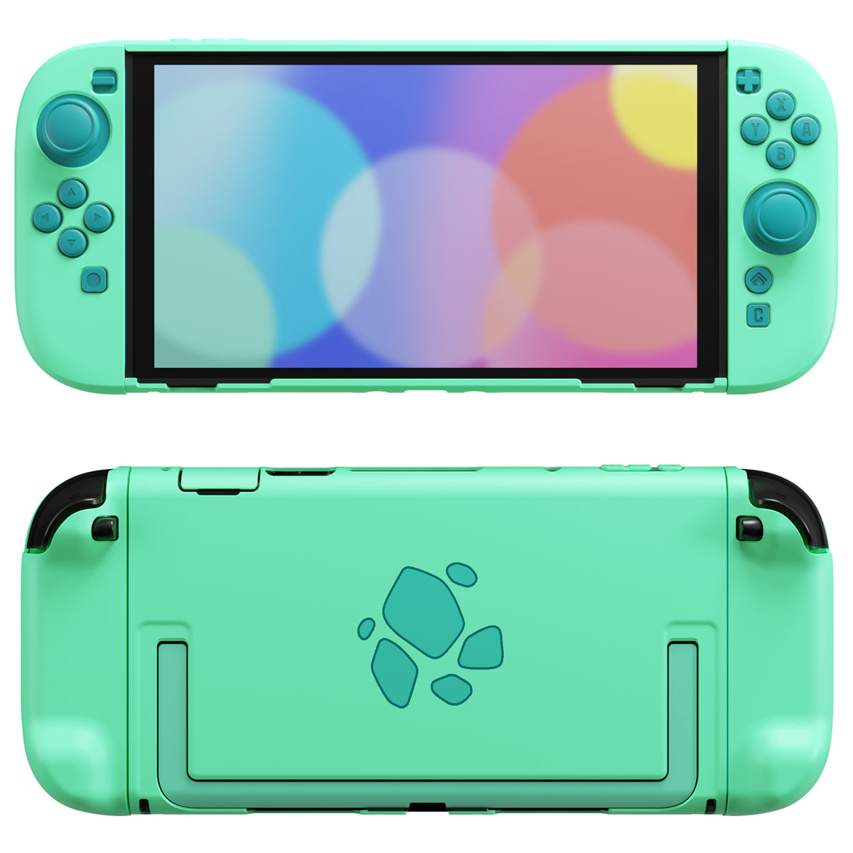 PlayVital Elemental Spirits ハード保護ケース 分離式グリップ・サムグリップ＆ボタンキャップ付き Nintendo Switch 2用【リーフマーク】