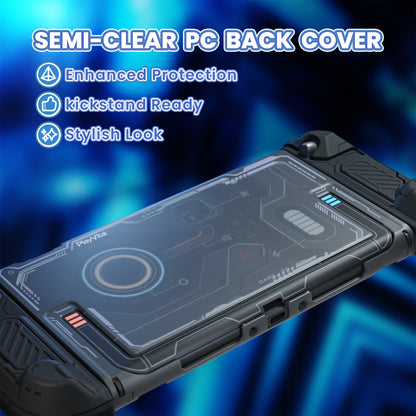 PlayVital ステラメカ 保護ケース Nintendo Switch 2 用 人間工学設計 滑り止めシリコングリップ ドック対応ハードケース ジョイスティックキャップ＆ステッカー付き 【ブラック】