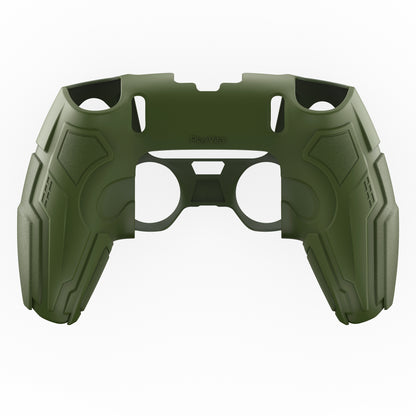 PlayVital メカニカル シリーズ PS5 Edge コントローラー用 シリコンケース ジョイスティックキャップ＆ステッカー付き 滑り止め グリップカバーv【グリーン】
