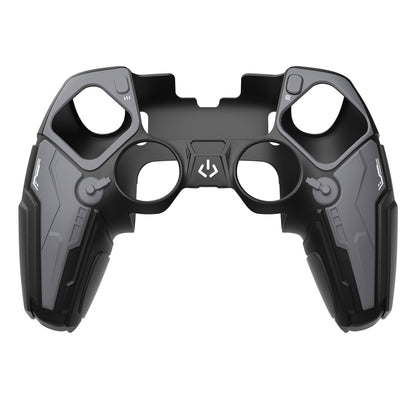 PlayVital メカニカル シリーズ PS5 Edge コントローラー用 シリコンケース ジョイスティックキャップ＆ステッカー付き 滑り止め グリップカバー 【グレー】