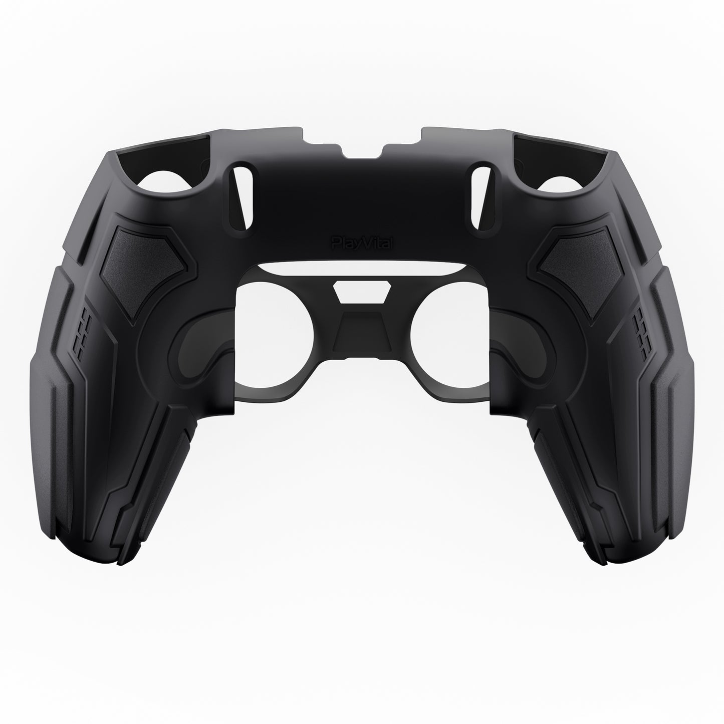 PlayVital メカニカル シリーズ PS5 Edge コントローラー用 シリコンケース ジョイスティックキャップ＆ステッカー付き 滑り止め グリップカバー 【グレー】