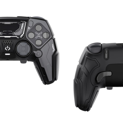 PlayVital メカニカル シリーズ PS5 Edge コントローラー用 シリコンケース ジョイスティックキャップ＆ステッカー付き 滑り止め グリップカバー 【グレー】