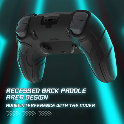 PlayVital メカニカル シリーズ PS5 Edge コントローラー用 シリコンケース ジョイスティックキャップ＆ステッカー付き 滑り止め グリップカバー 【グレー】