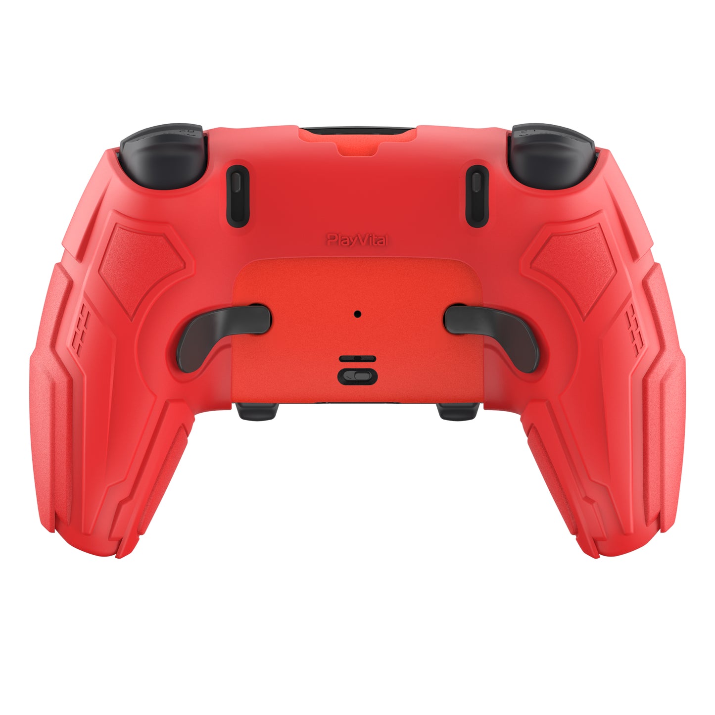 PlayVital メカニカル シリーズ PS5 Edge コントローラー用 シリコンケース ジョイスティックキャップ＆ステッカー付き 滑り止め グリップカバー【イエロー】