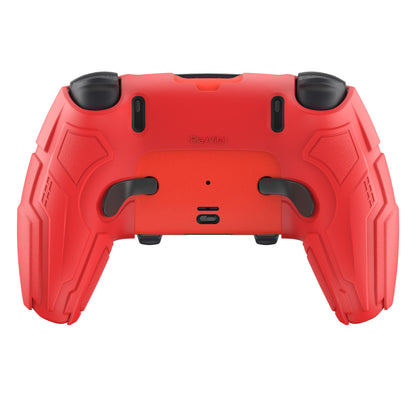 PlayVital メカニカル シリーズ PS5 Edge コントローラー用 シリコンケース ジョイスティックキャップ＆ステッカー付き 滑り止め グリップカバー【イエロー】