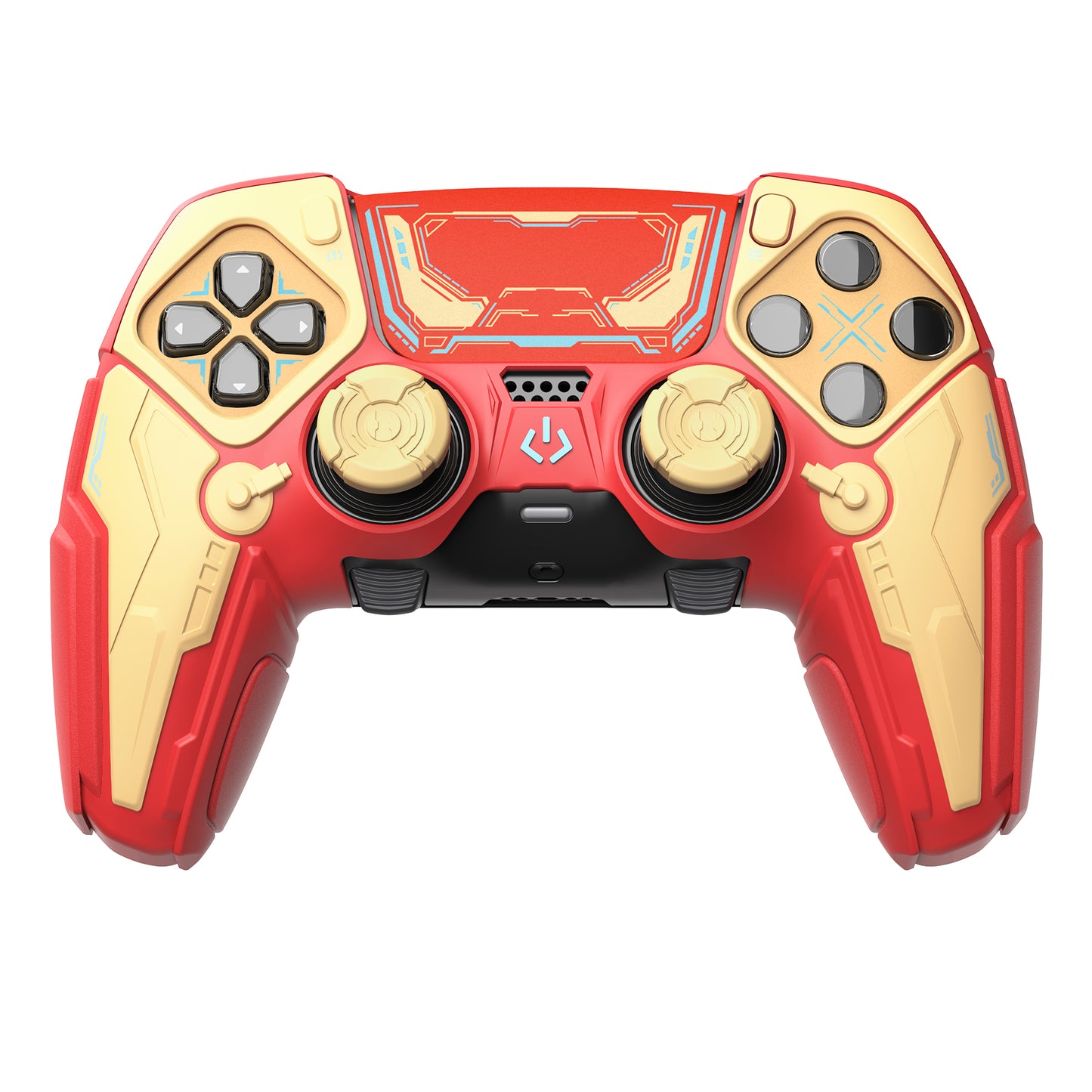 PlayVital メカニカル シリーズ PS5 Edge コントローラー用 シリコンケース ジョイスティックキャップ＆ステッカー付き 滑り止め グリップカバー【イエロー】