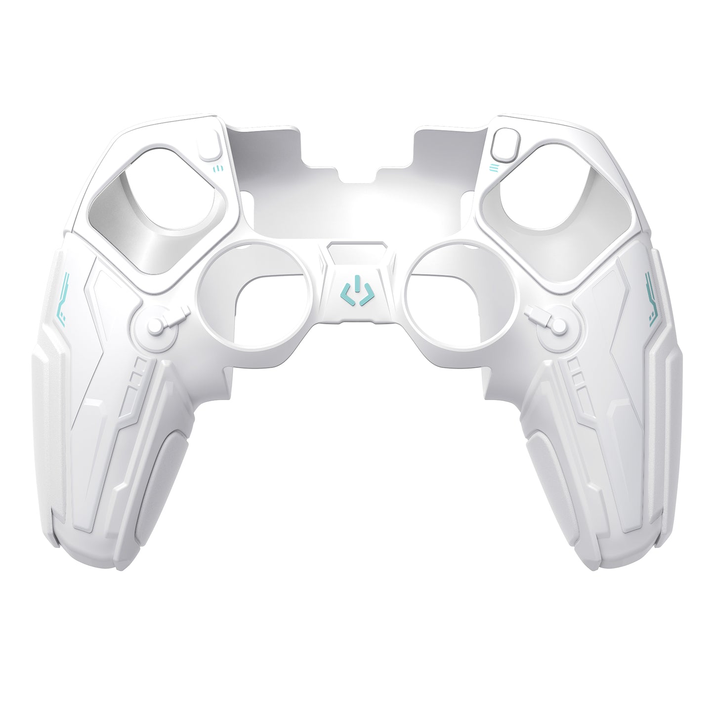 PlayVital メカニカル シリーズ PS5 Edge コントローラー用 シリコンケース ジョイスティックキャップ＆ステッカー付き 滑り止め グリップカバー【ホワイト】