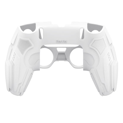 PlayVital メカニカル シリーズ PS5 Edge コントローラー用 シリコンケース ジョイスティックキャップ＆ステッカー付き 滑り止め グリップカバー【ホワイト】