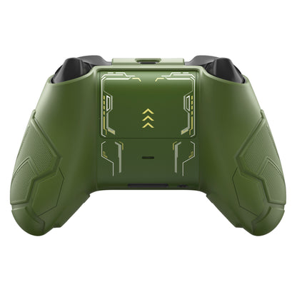 PlayVital Stellar Mecha シリコンカバー スキン for Xbox Series X/S コントローラー サムグリップ & ステッカー付／滑り止めグリッププロテクター【アーミーグリーン＆セージグリーン】