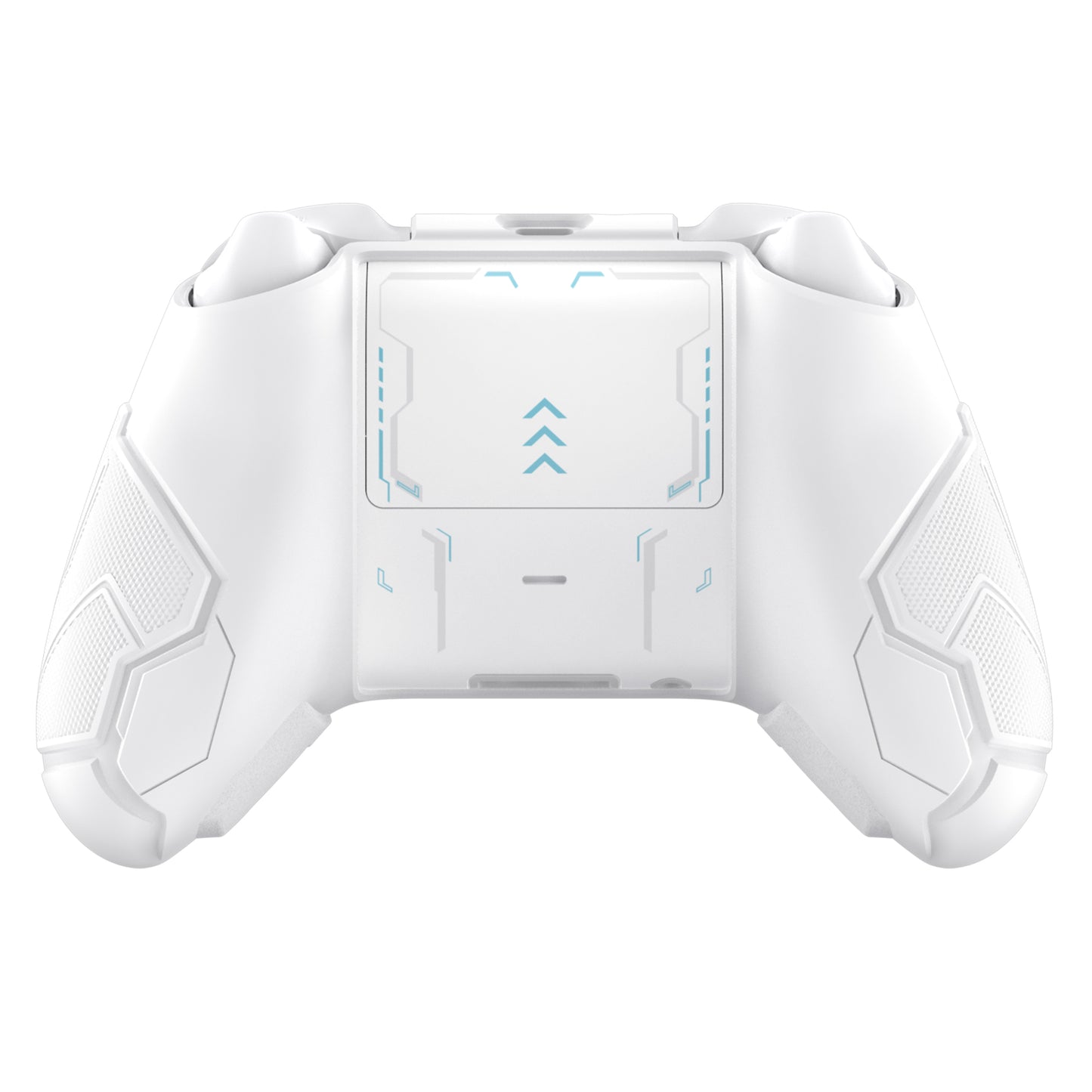 PlayVital Stellar Mecha シリコンカバー スキン for Xbox Series X/S コントローラー サムグリップ & ステッカー付／滑り止めグリッププロテクター【ホワイト＆フロストグレー】