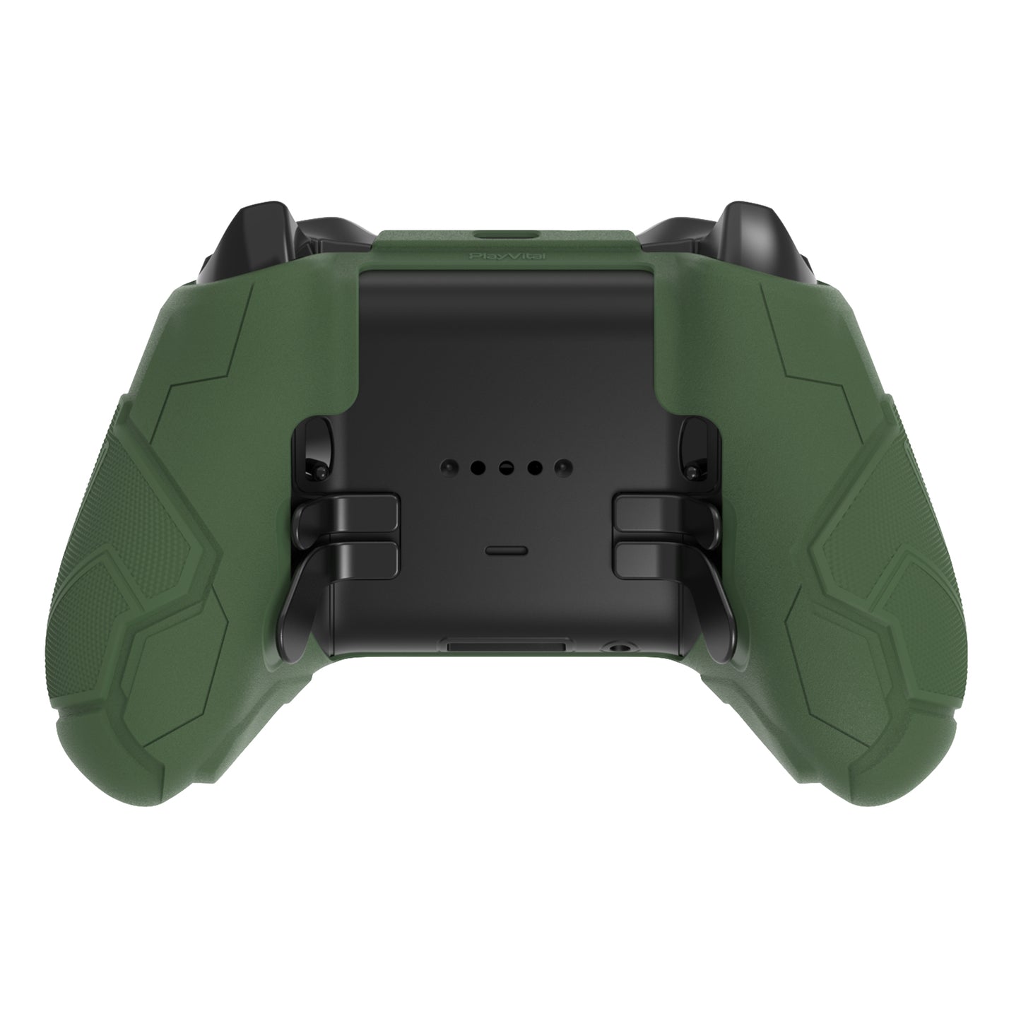 PlayVital Stellar Mecha シリコンカバー スキン＆サムグリップ＆ステッカー付き Xbox Elite Series 2 & Elite Series 2 Core コントローラー対応【アーミーグリーン＆レーシンググリーン】