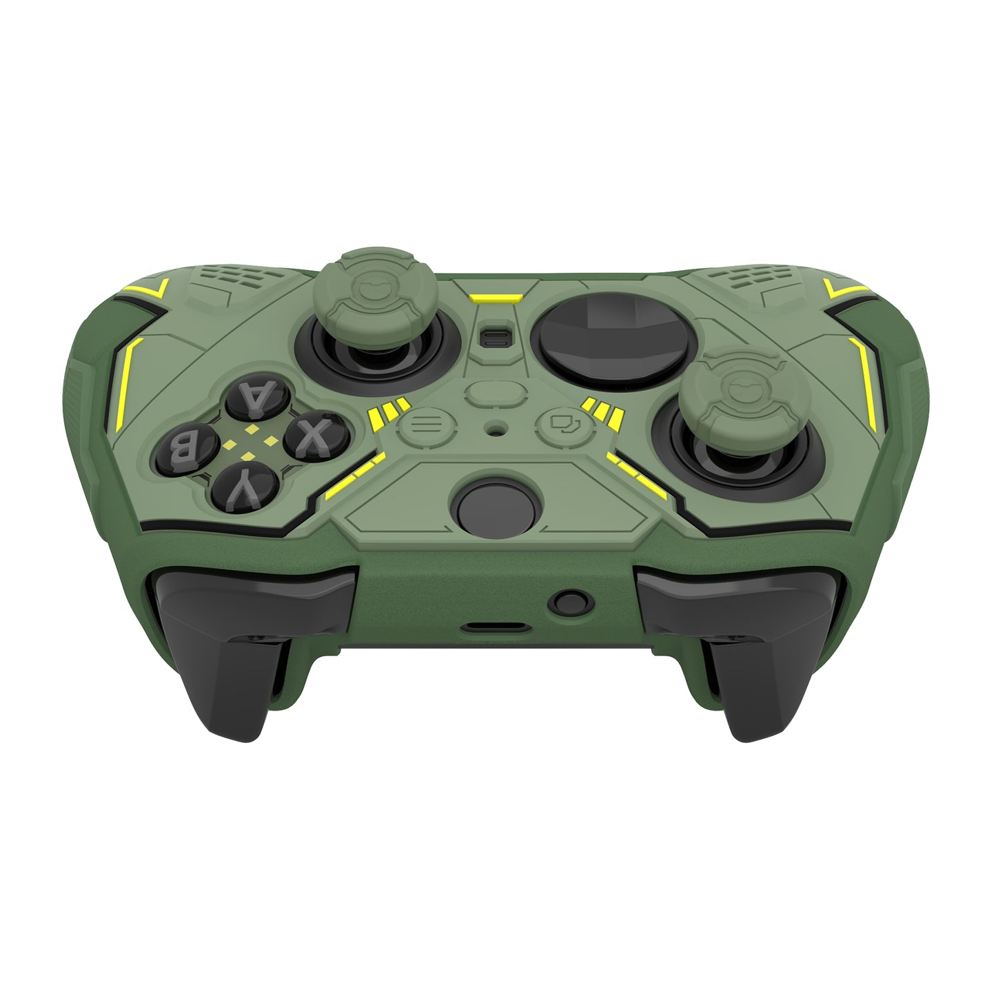 PlayVital Stellar Mecha シリコンカバー スキン＆サムグリップ＆ステッカー付き Xbox Elite Series 2 & Elite Series 2 Core コントローラー対応【アーミーグリーン＆レーシンググリーン】