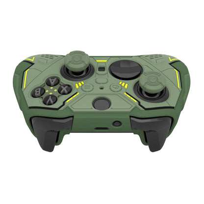 PlayVital Stellar Mecha シリコンカバー スキン＆サムグリップ＆ステッカー付き Xbox Elite Series 2 & Elite Series 2 Core コントローラー対応【アーミーグリーン＆レーシンググリーン】