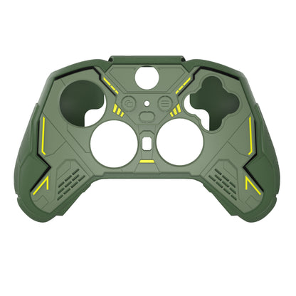 PlayVital Stellar Mecha シリコンカバー スキン＆サムグリップ＆ステッカー付き Xbox Elite Series 2 & Elite Series 2 Core コントローラー対応【アーミーグリーン＆レーシンググリーン】