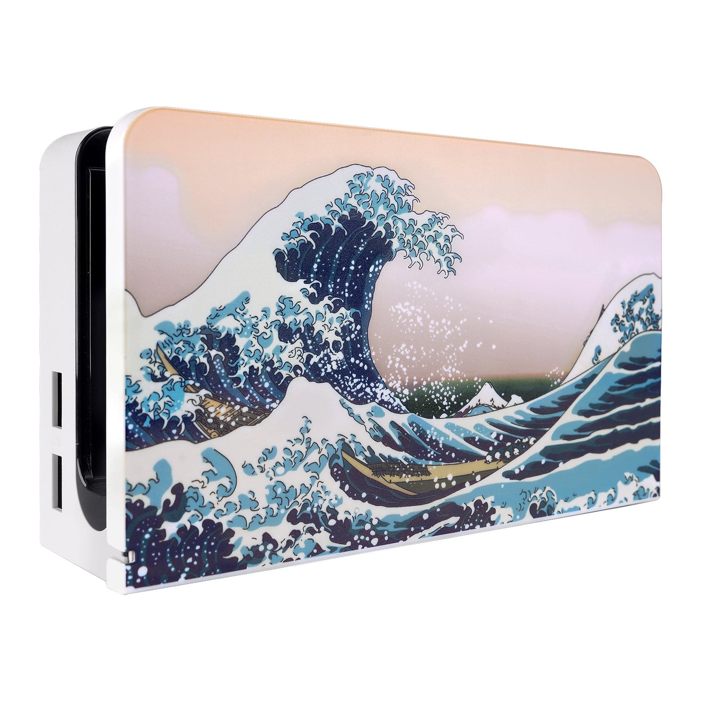 PlayVital The Great Wave Custom Dock Faceplate Cover for Nintendo Switch OLED Charging Dock - NTG8001 PlayVital