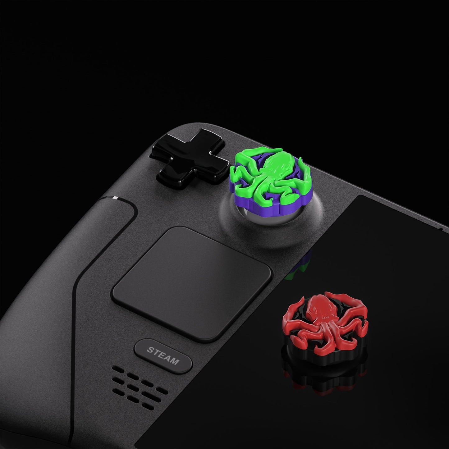 PlayVital Thumb Grip Caps for Steam Deck, Silicone Thumbsticks Grips Joystick Caps for Steam Deck - Cthulhu The Octopus - YFSDM022 PlayVital