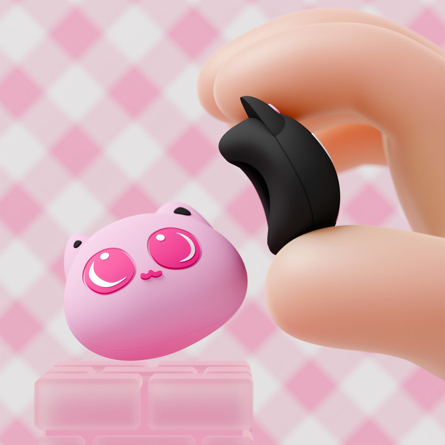 PlayVital 親指クッションキャップ サムグリップ (4個セット) Switch 2 用 疲労軽減デザイン 可愛いシリコン製ジョイスティックグリップカバー Nintendo Switch 2 Joy-Con 用【PP & VV 子猫デザイン】