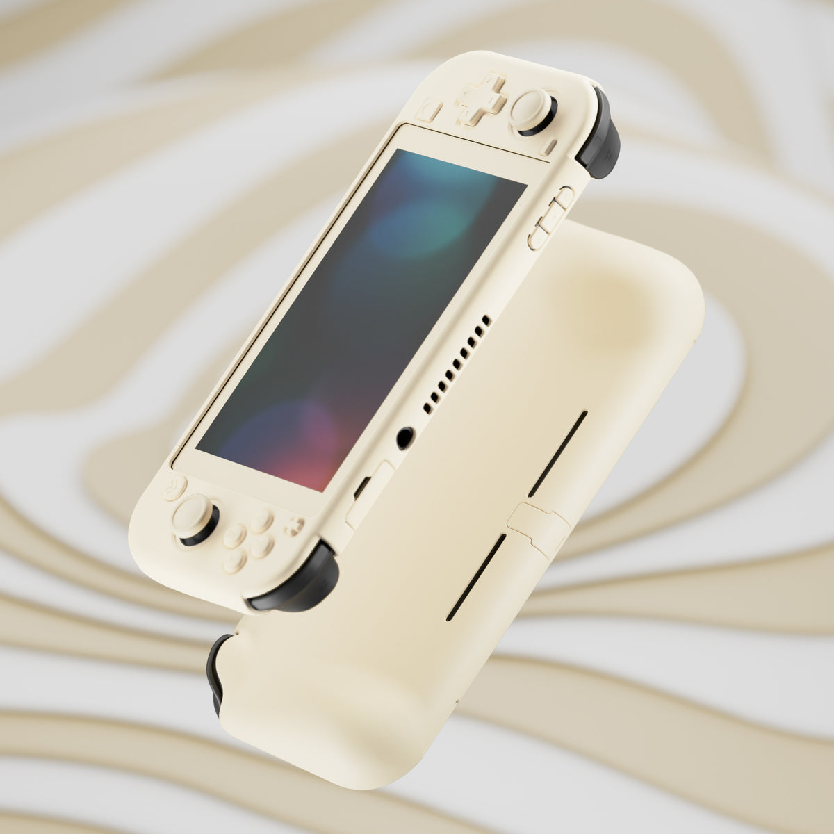 PlayVital Twilight ハード保護ケース スクリーン保護フィルム＆サムグリップ＆シリコンボタンカバー付き Nintendo Switch Lite用【アイボリー】