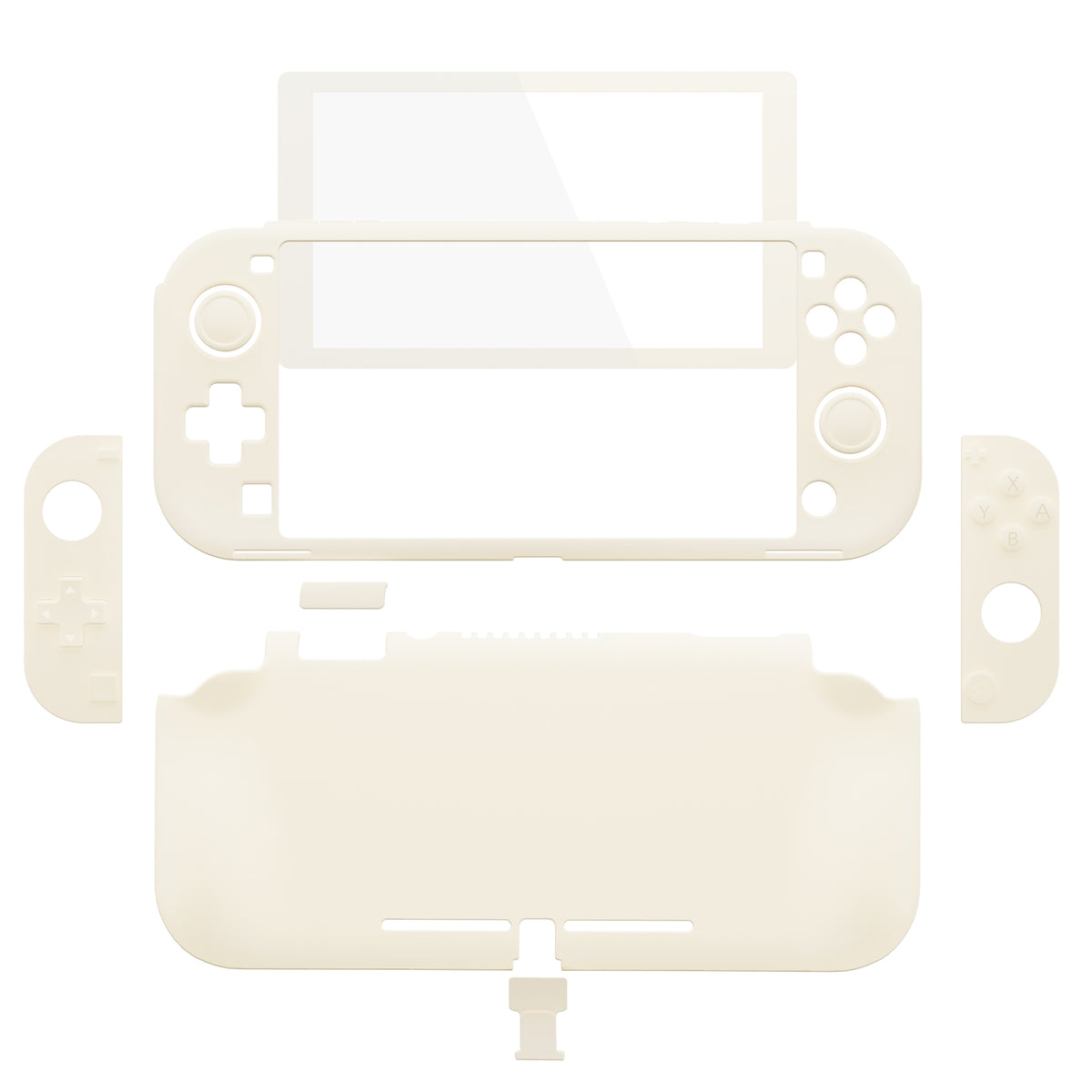 PlayVital Twilight ハード保護ケース スクリーン保護フィルム＆サムグリップ＆シリコンボタンカバー付き Nintendo Switch Lite用【アイボリー】