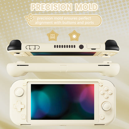 PlayVital Twilight ハード保護ケース スクリーン保護フィルム＆サムグリップ＆シリコンボタンカバー付き Nintendo Switch Lite用【アイボリー】