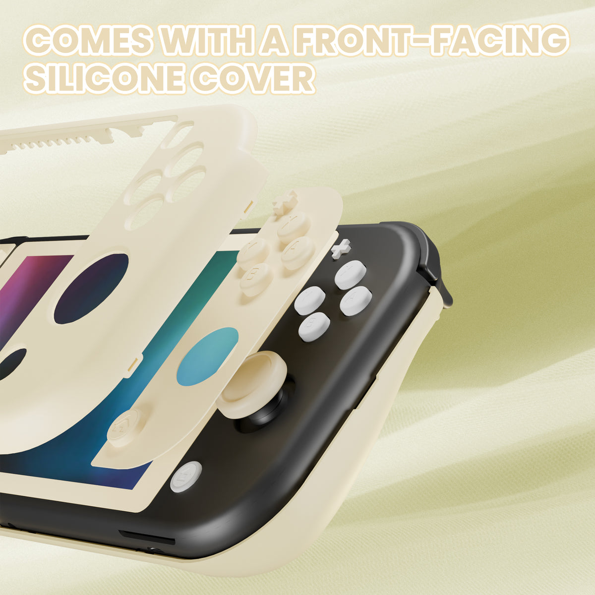 PlayVital Twilight ハード保護ケース スクリーン保護フィルム＆サムグリップ＆シリコンボタンカバー付き Nintendo Switch Lite用【アイボリー】