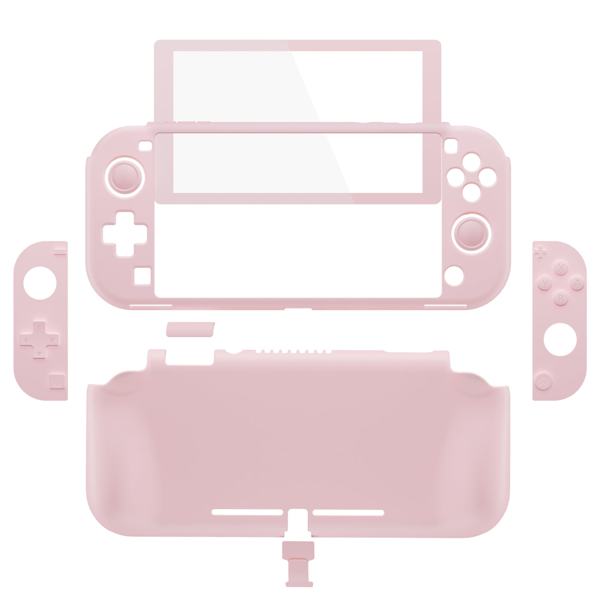PlayVital Twilight ハード保護ケース スクリーン保護フィルム＆サムグリップ＆シリコンボタンカバー付き Nintendo Switch Lite用【ブロッサムピンク】