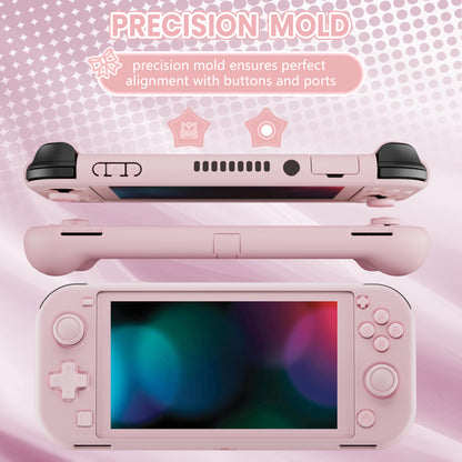 PlayVital Twilight ハード保護ケース スクリーン保護フィルム＆サムグリップ＆シリコンボタンカバー付き Nintendo Switch Lite用【ブロッサムピンク】