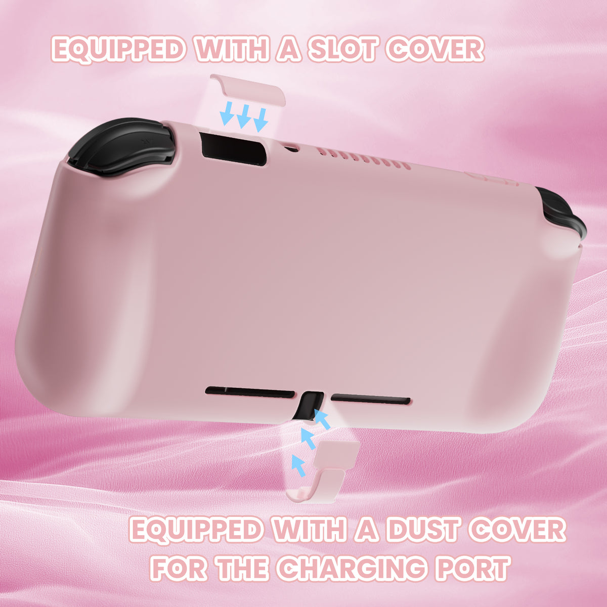 PlayVital Twilight ハード保護ケース スクリーン保護フィルム＆サムグリップ＆シリコンボタンカバー付き Nintendo Switch Lite用【ブロッサムピンク】