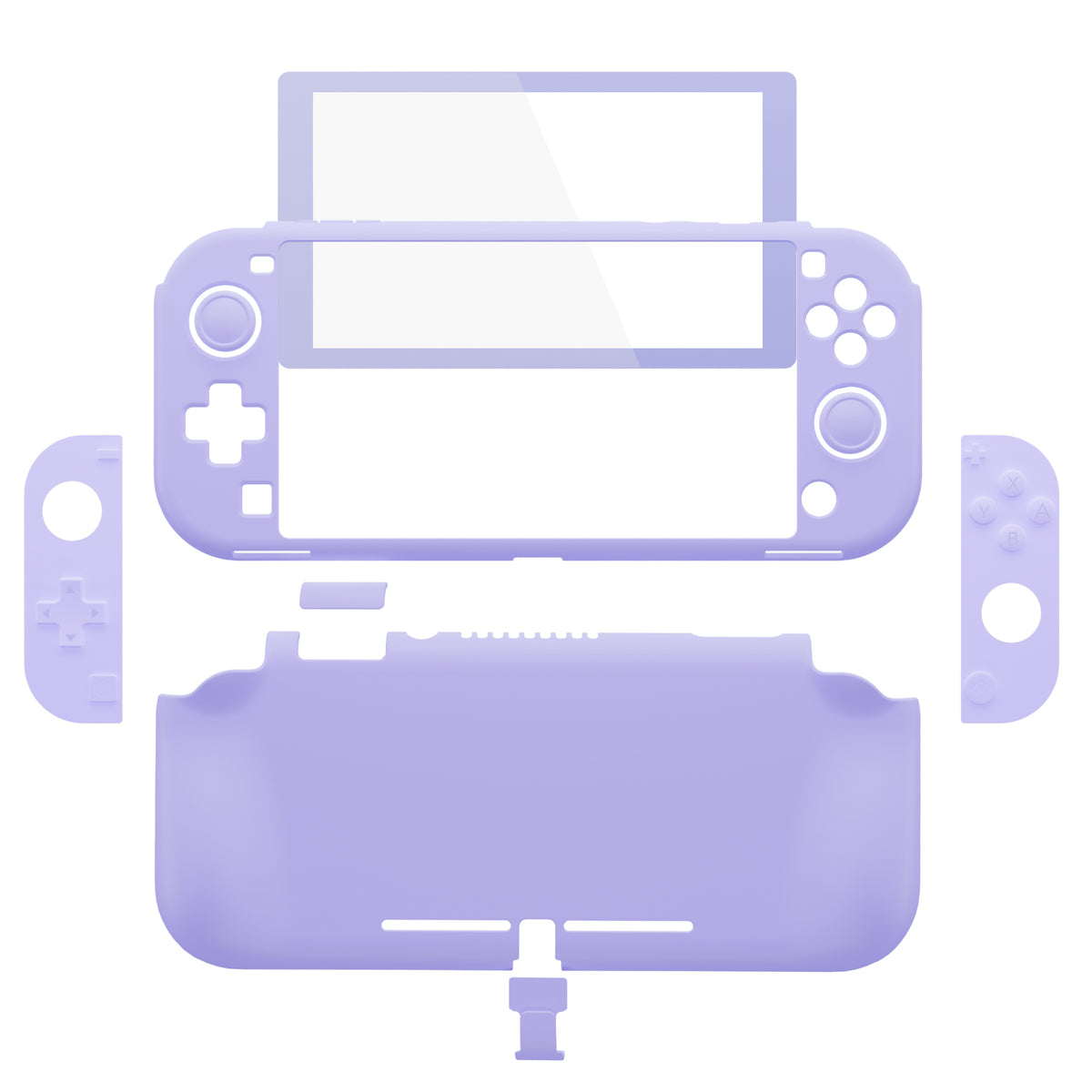 PlayVital Twilight ハード保護ケース スクリーン保護フィルム＆サムグリップ＆シリコンボタンカバー付き Nintendo Switch Lite用【ライトバイオレット】