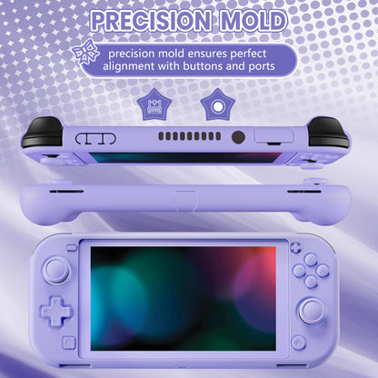 PlayVital Twilight ハード保護ケース スクリーン保護フィルム＆サムグリップ＆シリコンボタンカバー付き Nintendo Switch Lite用【ライトバイオレット】