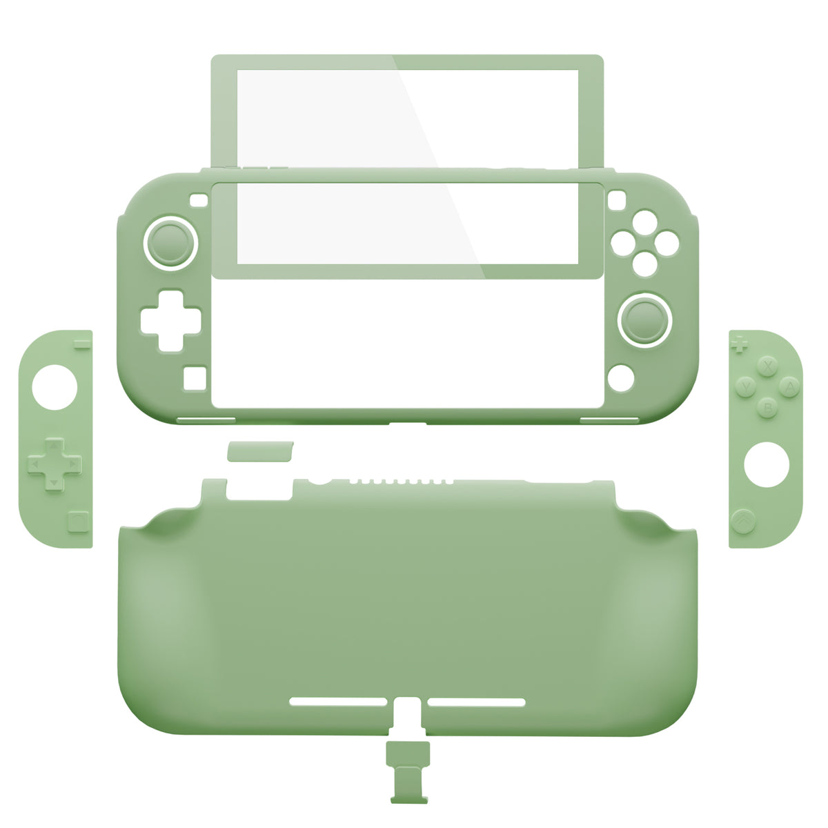 PlayVital Twilight ハード保護ケース スクリーン保護フィルム＆サムグリップ＆シリコンボタンカバー付き Nintendo Switch Lite用【抹茶グリーン】