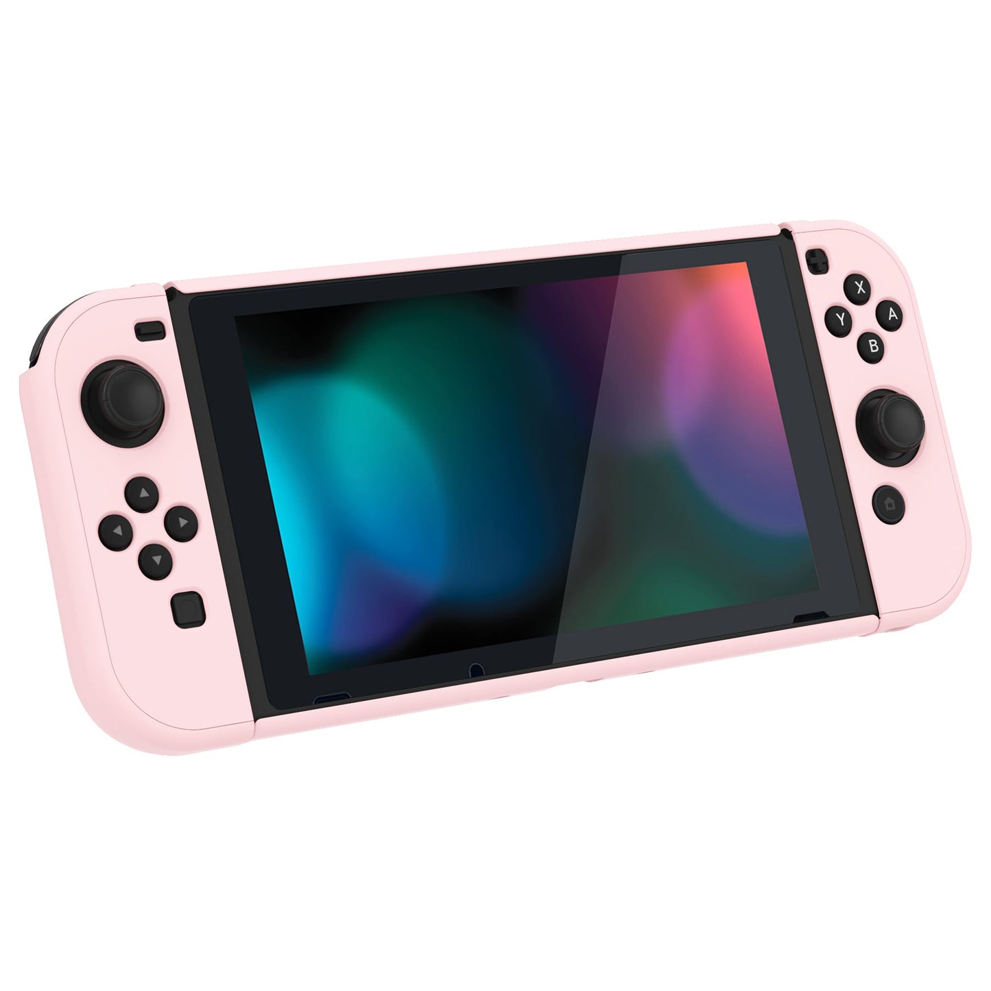 PlayVital UPGRADED Dockable Hard Shell Protective Case for NS Switch - Cherry Blossoms Pink - ANSP3010 PlayVital