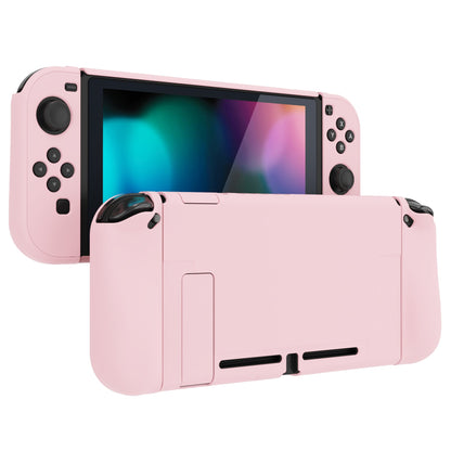 PlayVital UPGRADED Dockable Hard Shell Protective Case for NS Switch - Cherry Blossoms Pink - ANSP3010 PlayVital