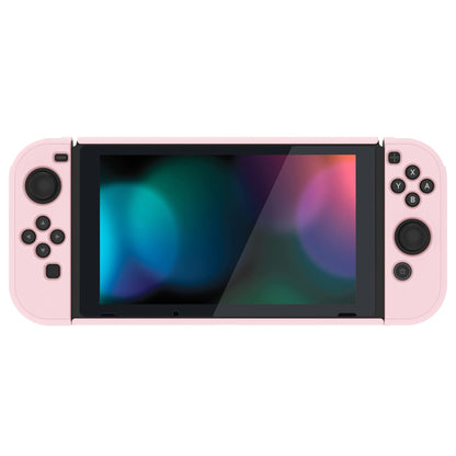 PlayVital UPGRADED Dockable Hard Shell Protective Case for NS Switch - Cherry Blossoms Pink - ANSP3010 PlayVital