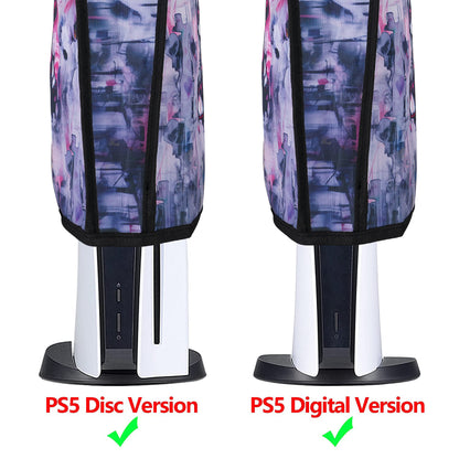 PlayVital 縦式 傷防止 防水 ナイロン ダストカバー PS5 コンソール デジタル版 & ディスク版用【パンキーウサギ】