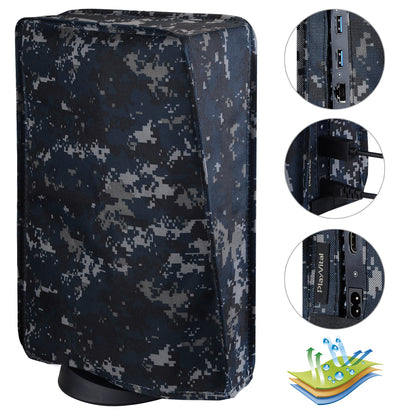 PlayVital Vertical Urban Digital Camouflage Anti Scratch Waterproof Dust Cover for ps5 Console Digital Edition & Disc Edition - PFPJ060 PlayVital