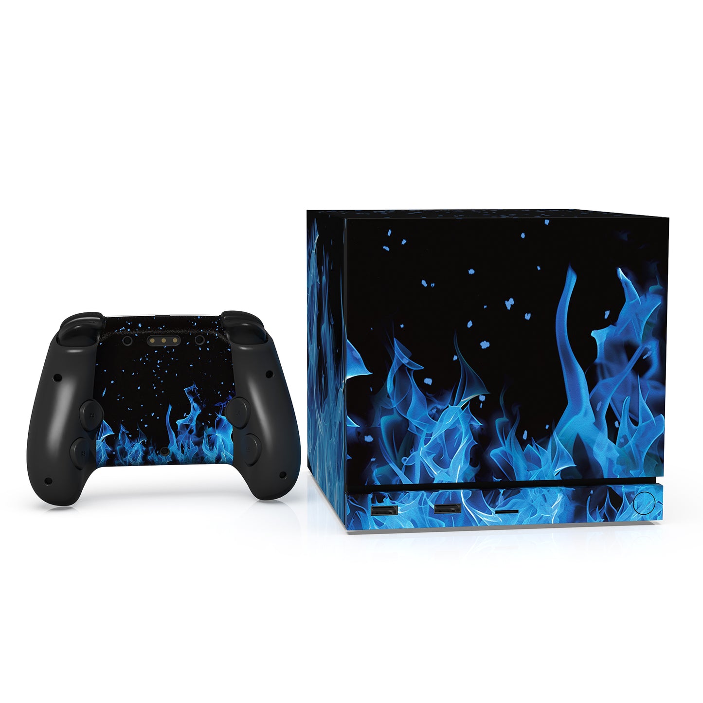 PlayVital Steam Machine本体・Steam Controller用 スキンシールセット (2026) 【青い炎】