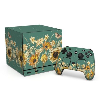 PlayVital Steam Machine本体・Steam Controller用 スキンシールセット (2026) 【ひまわり】
